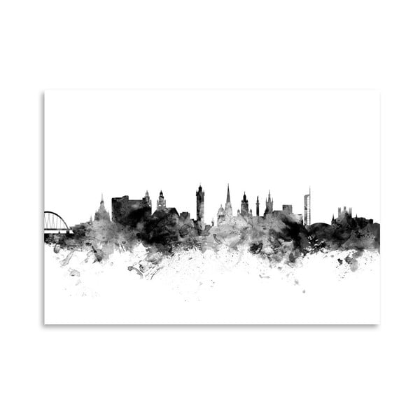 Plakát Americanflat Glasgow Skyline, 42 x 30 cm