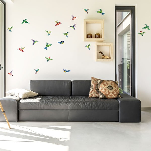 Aknakleebiste komplekt 20 tk 40x60 cm Hummingbirds - Ambiance-image-3