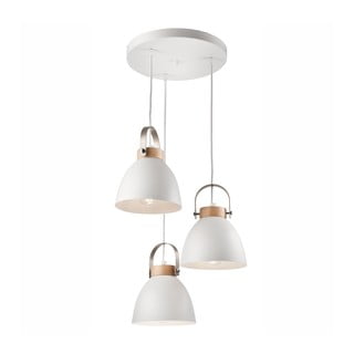 Valge rippvalgusti metallist varjuga ø 37 cm Danielle - LAMKUR