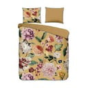 Ookerkollane pikendatud satiin-puuvillast voodipesu kaheinimesevoodile 240x220 cm Fiori - Descanso