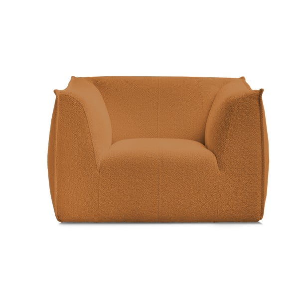 Bouclé kangast sinepivärvi tugitool Giorgia - Bobochic Paris-image-3