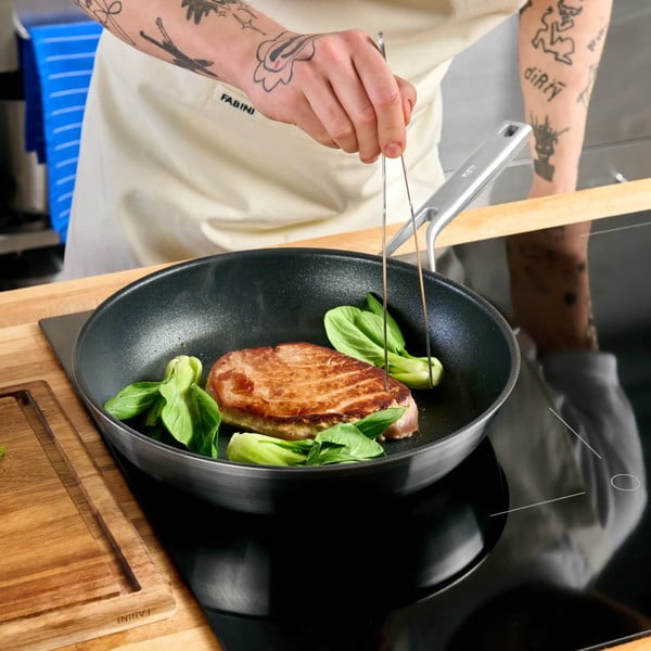 Roostevabast terasest pann mittenakkuva pinnaga ø 30 cm Lucca 3.0 - FABINI-image-1