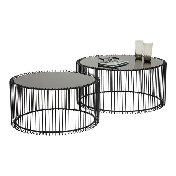 2 musta laua komplekt Wire Big - Kare Design-image-2