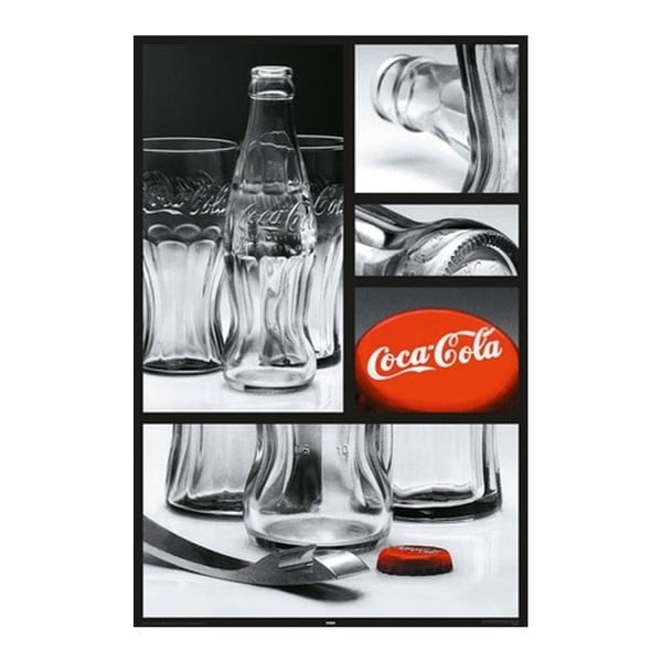 Plakát Coca Cola Glass, 61x91 cm