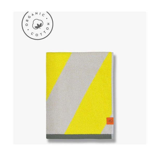 Kollased froteerätikud orgaanilisest puuvillast, komplektis 2 tk 40x55 cm Diagonal - Mette Ditmer Denmark-image-4