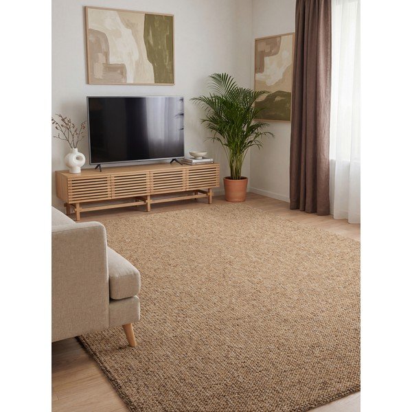 Helepruun pestav vaip 80x150 cm Rocco Caramel - Elle Decoration-image-1