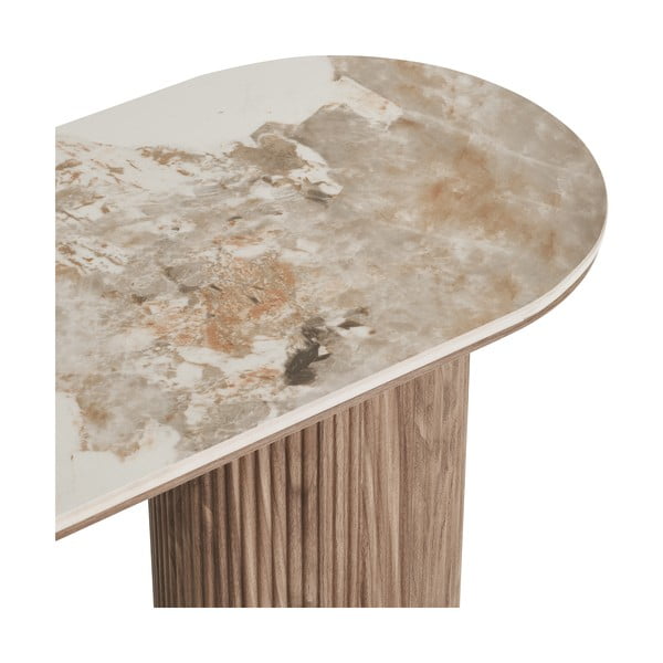 Beež konsoollaud marmorimustriga plaadiga 40x120 cm Athens – House Nordic-image-3