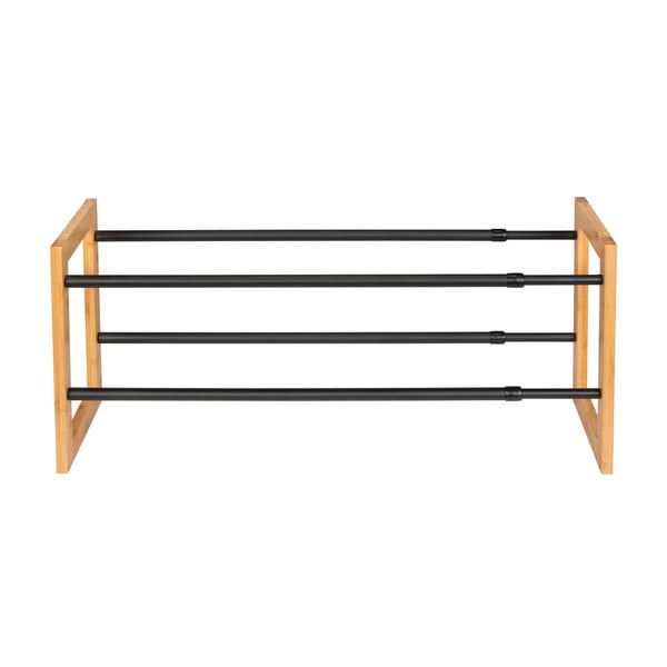 Metallist teleskoopiline jalatsiriiul must-puiduvärvi Ecori - Wenko-image-3