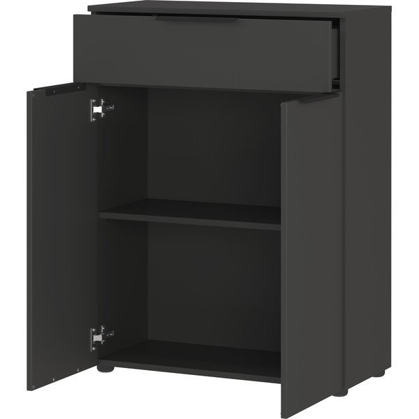 Antratsiitne kõrge rippuv vannitoakapp 71x95 cm Crandon - Germania-image-3