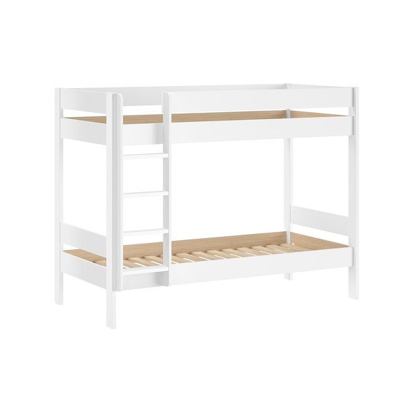 Valge narivoodi liistudest raamiga 90x200 cm Primo - Vipack