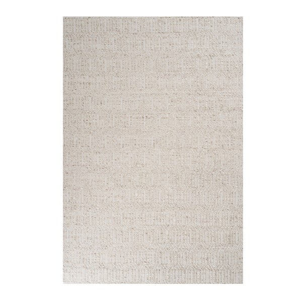 Béžový koberec s přídavkem vlny Justin, 140 x 200 cm