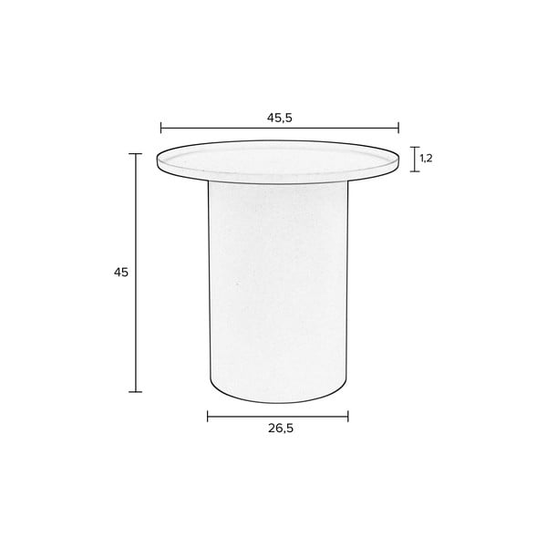 Metallist ümmargune hoiulaud ø 45,5 cm Sverre - White Label-image-2