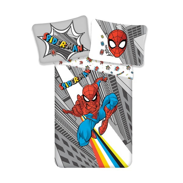 Hall puuvillane beebivoodipesu Spiderman, 140 x 200 cm Spider man - Jerry Fabrics