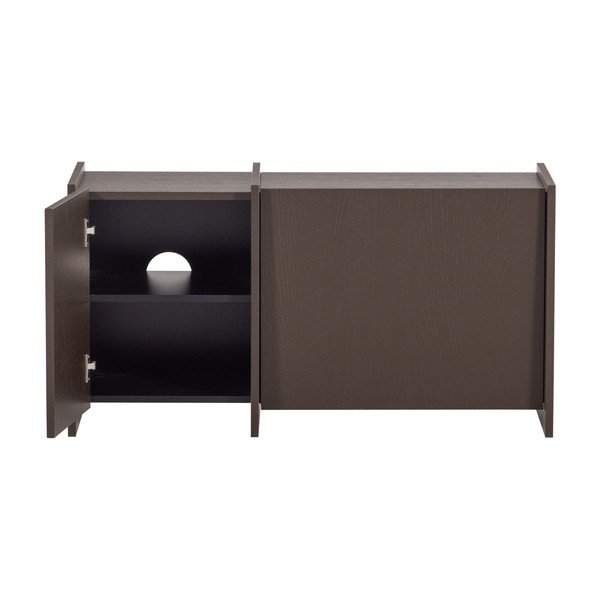 Tumepruun televiisori alus saarepuust dekooriga 102x53x44 cm Brock - WOOOD-image-4