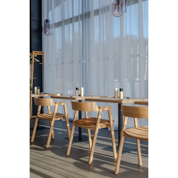 Tammepuidust söögitool koos käetugedega Flip – Gazzda-image-3