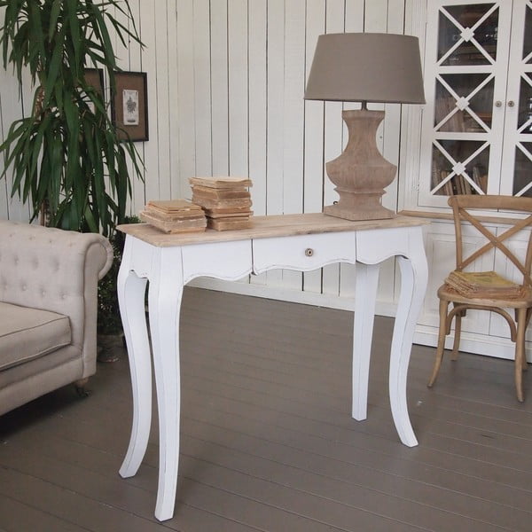 Konzolový stolek Shabby Natural and White