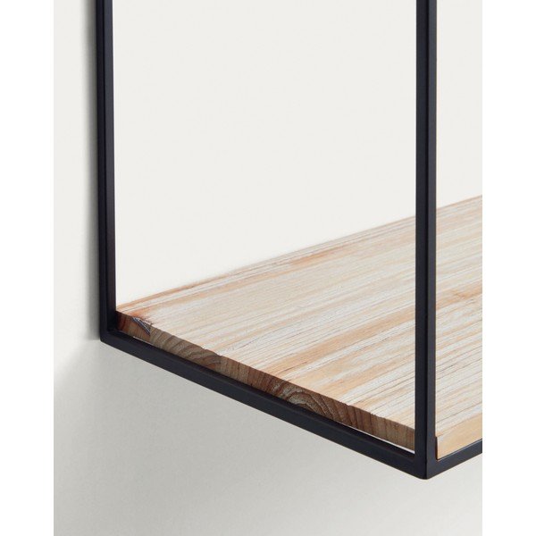 Must kuusepuidust riiul 90 cm Elisha - Kave Home-image-3