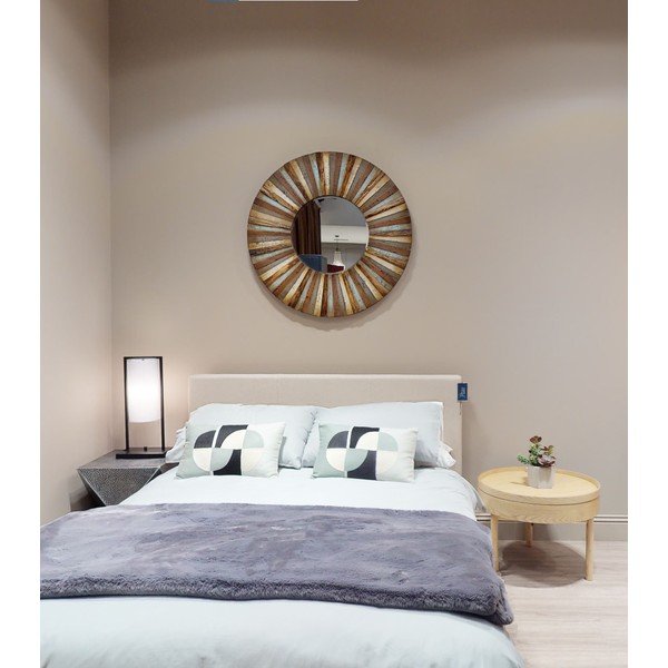 Ümmargune abilaud männipuust dekoratsiooniga ø 60 cm Viborg - Premier Housewares-image-2