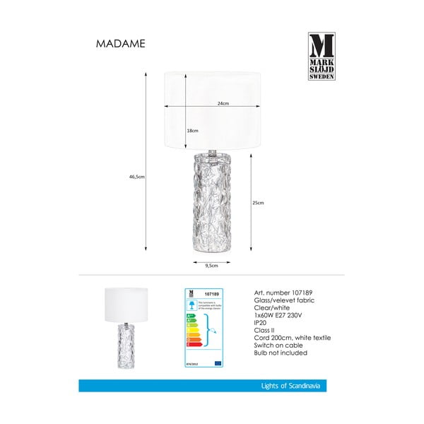 Valge laualamp Madame - Markslöjd-image-2