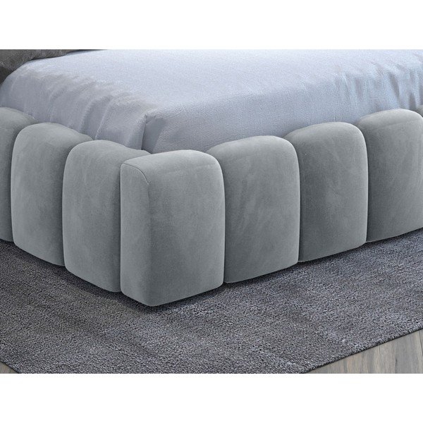 Helehall polsterdatud kaheinimesevoodi koos panipaiga ja voodipõhjaga 160x200 cm Lamica - ELTAP-image-4