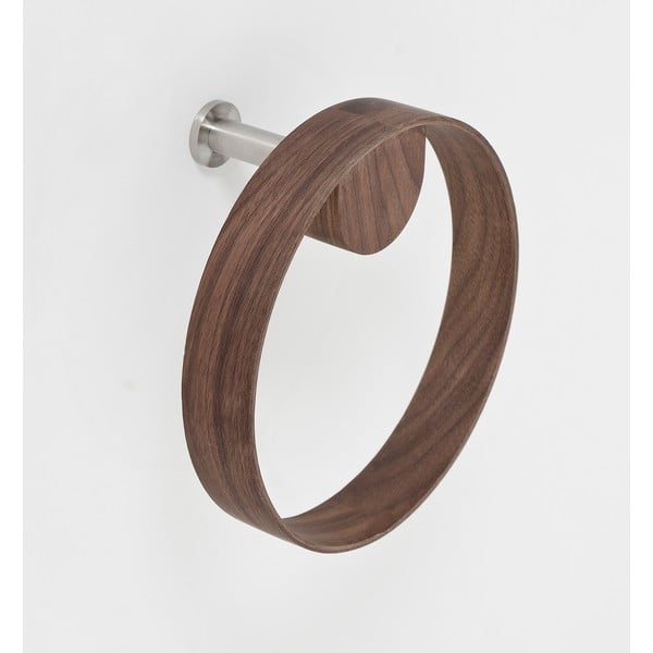 Pähklipuust seinale paigaldatav rätikuhoidja Yoku - Wireworks-image-4