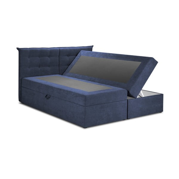 Tumesinine kastipedelvoodi koos panipaigaga 200x200 cm Echaveria - Mazzini Beds-image-2