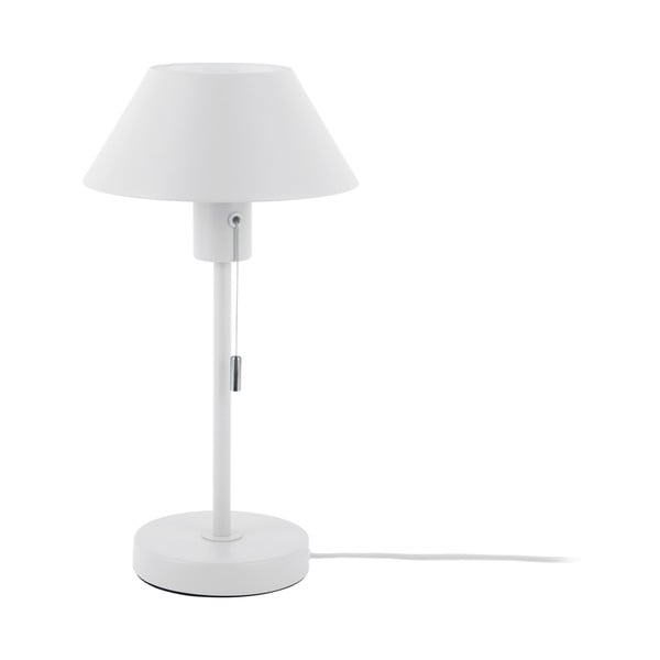 Valge metallist lambivarjundiga laualamp (kõrgus 36 cm) Office Retro - Leitmotiv