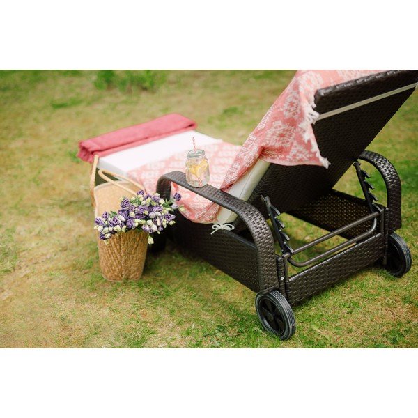 Zahradní lehátko z umělého ratanu Timpana Sun-image-1