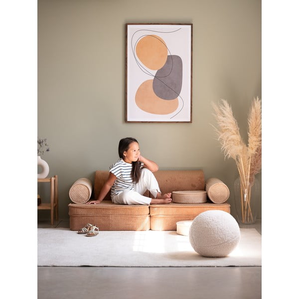 Pruun velvetist laste diivan 132 cm Settee - Wigiwama-image-3