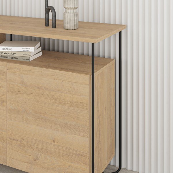 Madal tammedekooriga kummut 130x80 cm Dilly - Marckeric-image-2