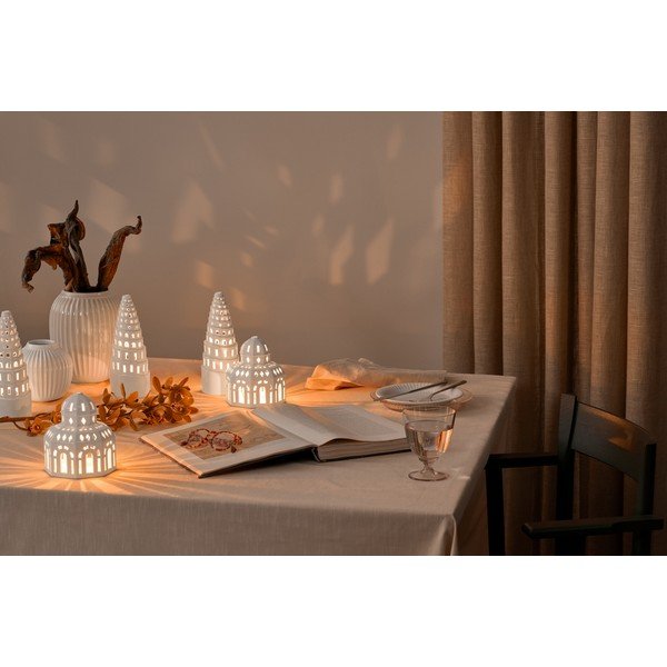 Valge keraamiline jõuluküünla hoidja Lighthouse, ø 9 cm Urbania Lighthouse High Tower - Kähler Design-image-1