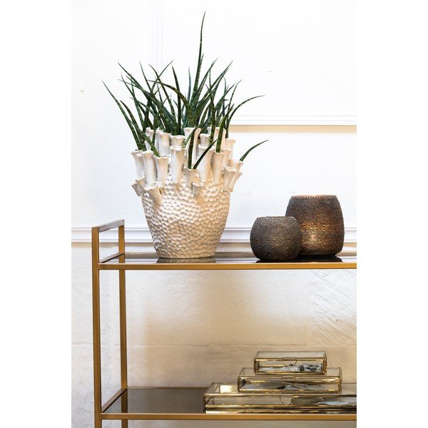 Kuldset värvi klaasriiul 100x90 cm Mariki - Light & Living-image-2