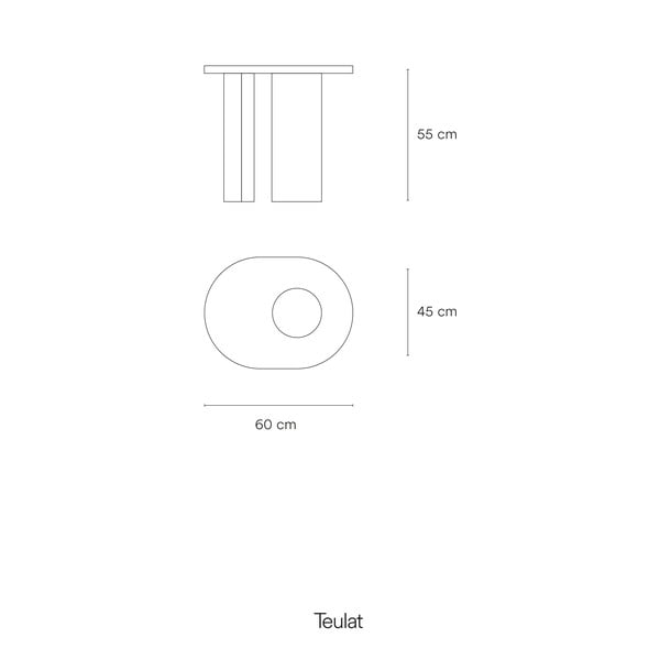 Kokkupandav laud tuhkast 60x45 cm Nori - Teulat-image-3