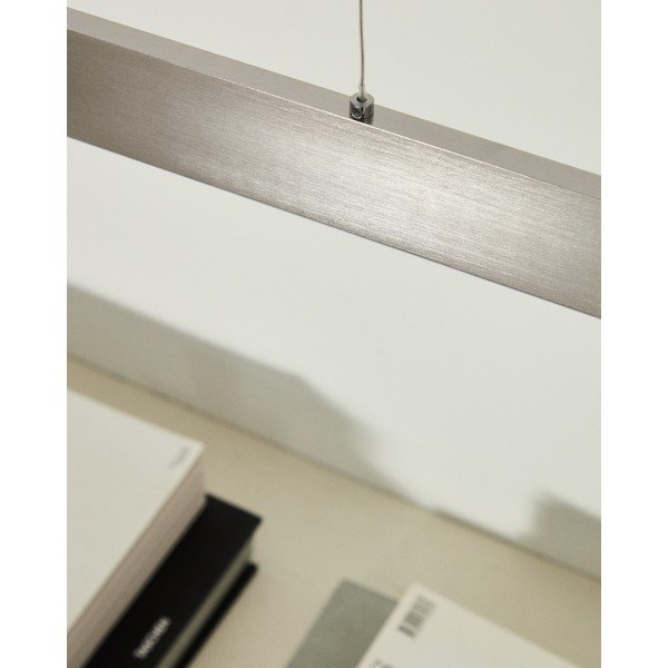 Hõbedane LED-ripplamp metallist varjuga Boadella - Kave Home-image-3