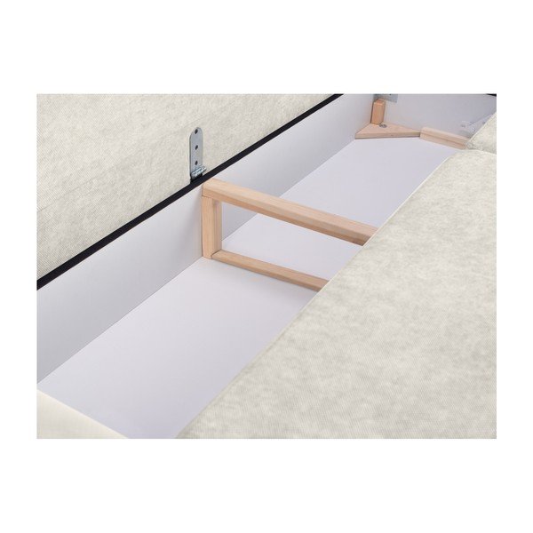 Trojmístná rozkládací pohovka s úložným prostorem ve stříbrné barvě Cosmopolitan Design Amsterdam-image-4