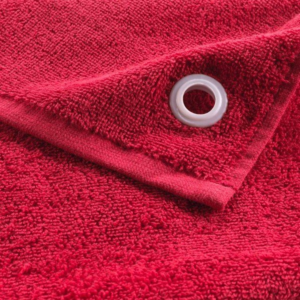 Punane frotee-puuvillane rätik 50x50 cm Cuistot - douceur d'intérieur-image-2