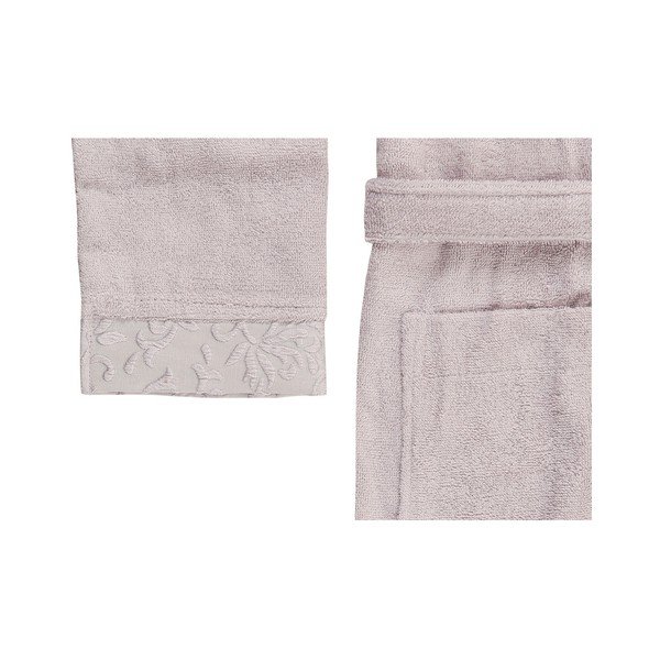 Světle fialový set županu, ručníku a osušky ze 100% bavlny Crespo, vel. M/L-image-2