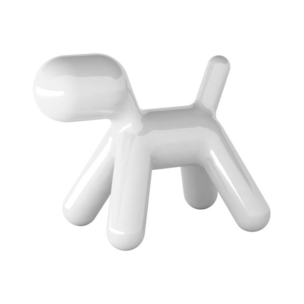 Stolička Puppy bílá lesklá, 43 cm