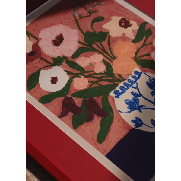 Plakat 30×40 cm Flowers on Blue Table – The Poster Club-image-2