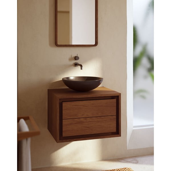 Madal tiikpuidust valamukapp 60x40 cm Kenta - Kave Home-image-1