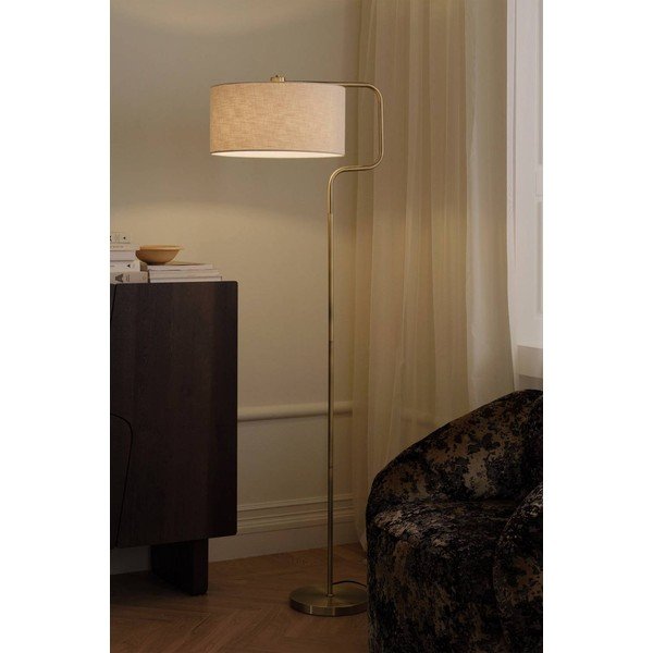 Kreemikas/messingvärvi kangast põrandalamp (kõrgus 160 cm) Josho - Ellos Home-image-2