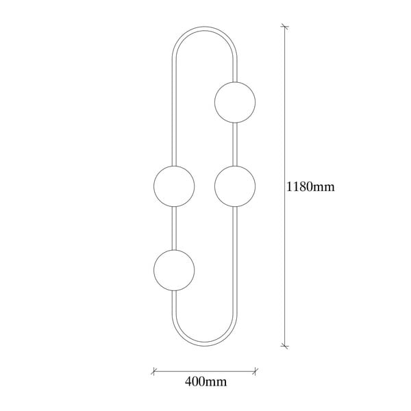 Must metallist seinalamp Opviq lights Karpos - Opviq lights-image-2