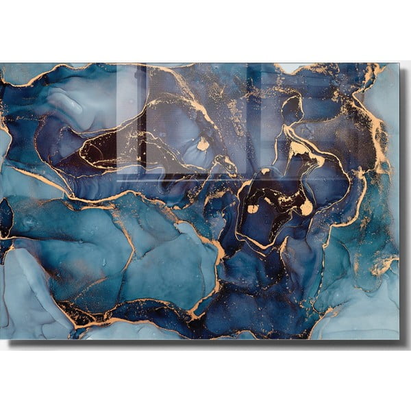 Klaasist maal 70x50 cm Dark Marble - Wallity