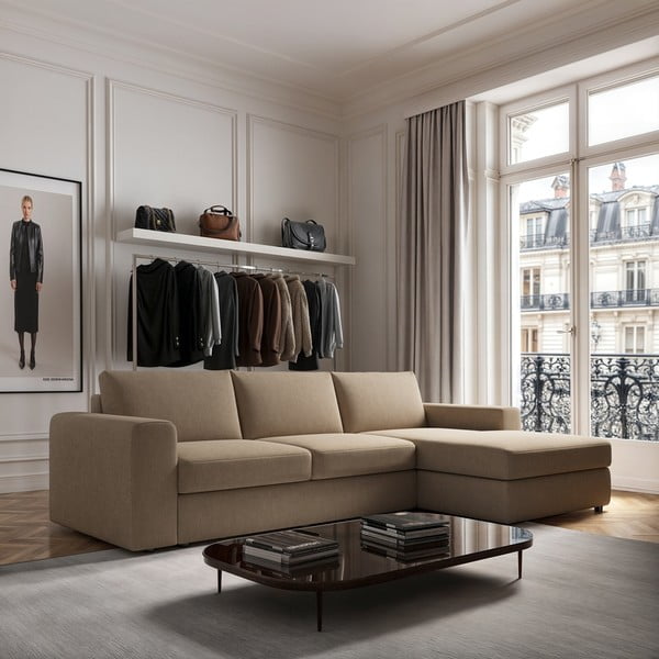 Helepruun sametist nurgadiivan (parem nurk) Baga - Rodier-image-1