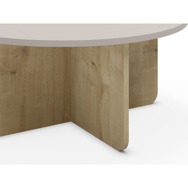 Kreem ümmargune diivanilaud ø 80 cm Hillary - Marckeric-image-3