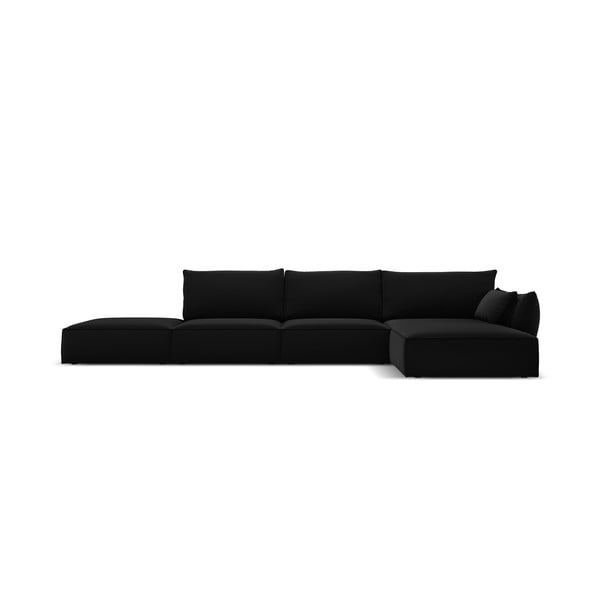 Must sametist nurgadiivan (parem nurk) Vanda - Mazzini Sofas