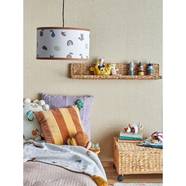 Valge/pruun laste lambivarju tekstiilvarjuga, ø 34 cm Agnes - Bloomingville Mini-image-1