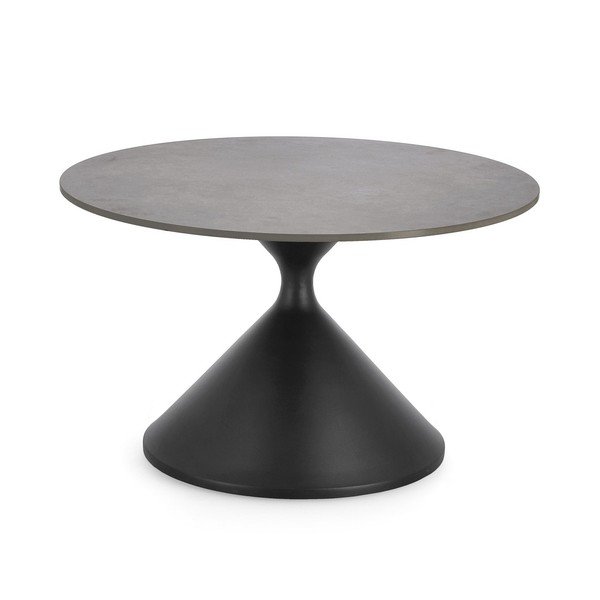 Must ümmargune kohvilaud marmorist pealispinnaga, ø 70 cm Joona - Bizzotto