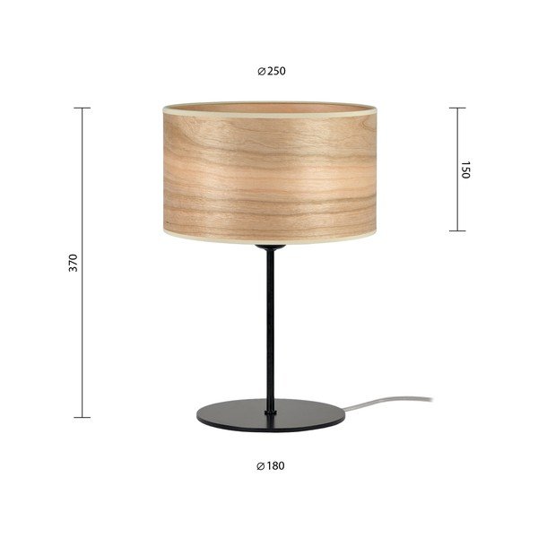 Looduslikust spoonist helepruun laualamp S, ⌀ 25 cm Tsuri - Sotto Luce-image-3