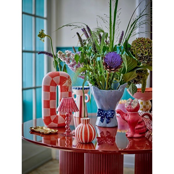 Keraamiline käsitsi maalitud vaas lõhe/kreemikas värvitoonis (kõrgus 32 cm) Mae - Bloomingville-image-2